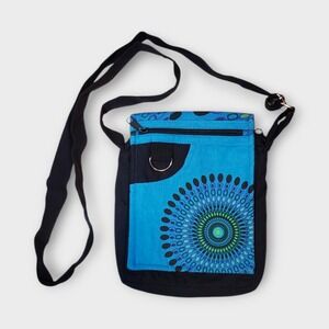 Flying High Foot Path Trading Co Boho Crossbody Bag Turquoise‎ Mandala